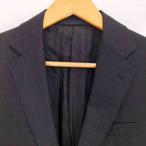 ラルフローレン RALPH LAUREN イタリア製 ウールギャバ 格子柄 2B テーラードジャケット サイドアジャスター ノータックスラックス スーツセットアップ  レディース  34S